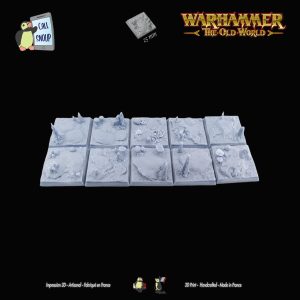 Socle standard texturé figurine warhammer infanterie légère photo technique