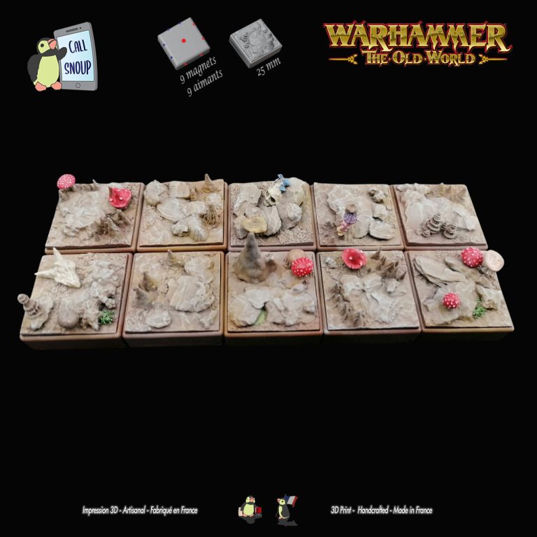 Socle magnétique régimentaire the old world peint