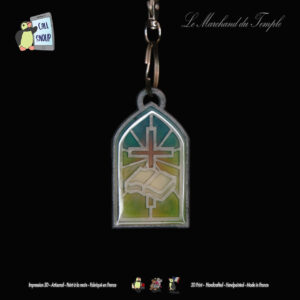 porte clés vitrail bible