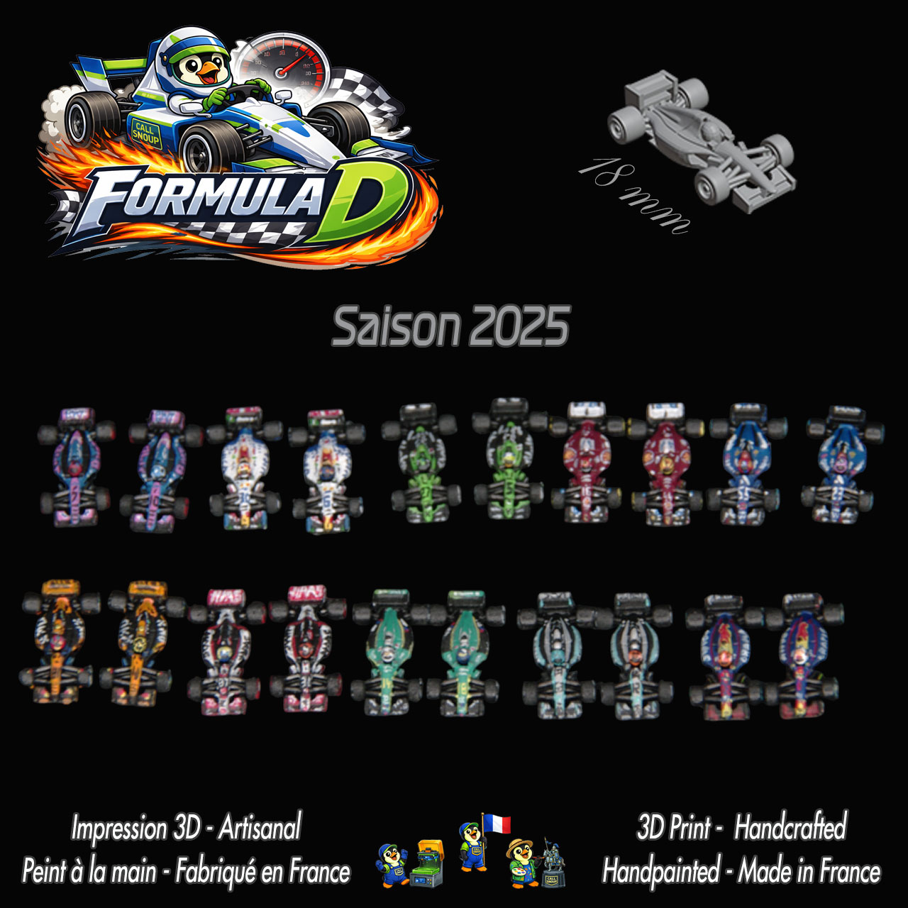 F1 miniatures peintes pour Formula D